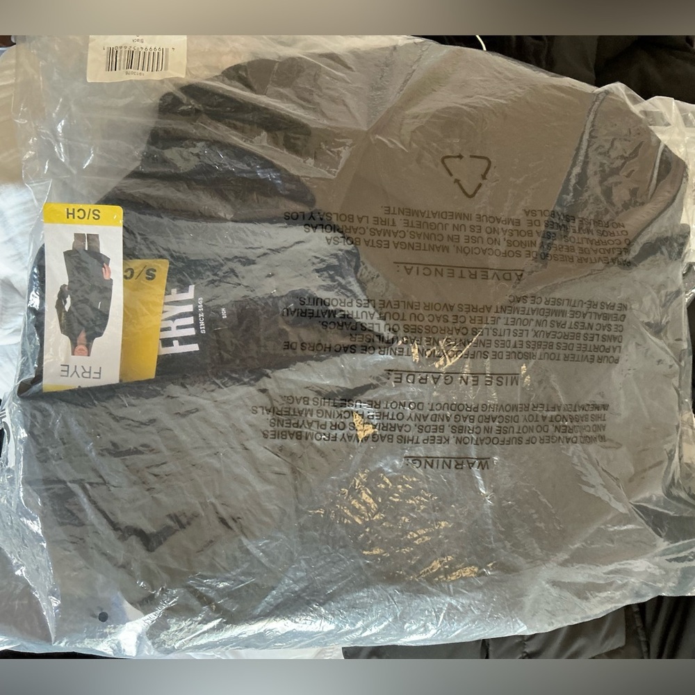 Frye Womenβs Black Wrap Coat Self Tie Belt β Small β NWT - Picture 6 of 11